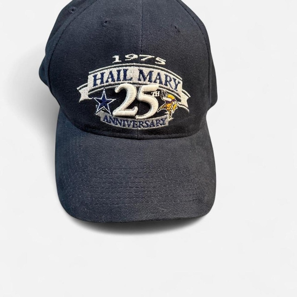 Y2K NFL Game Day Dallas Cowboys Hail Mary 25th Anniversary Hat Mens OS Navy Blue